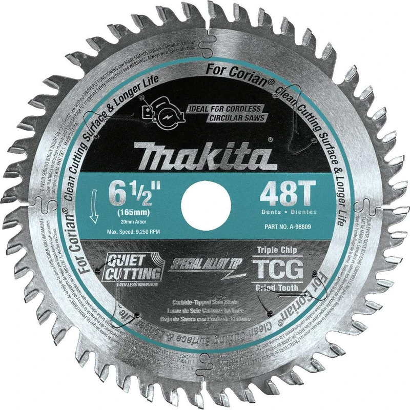 Makita B-56801 Specialized Saw Blade for Plunge Saws 165x20x48T