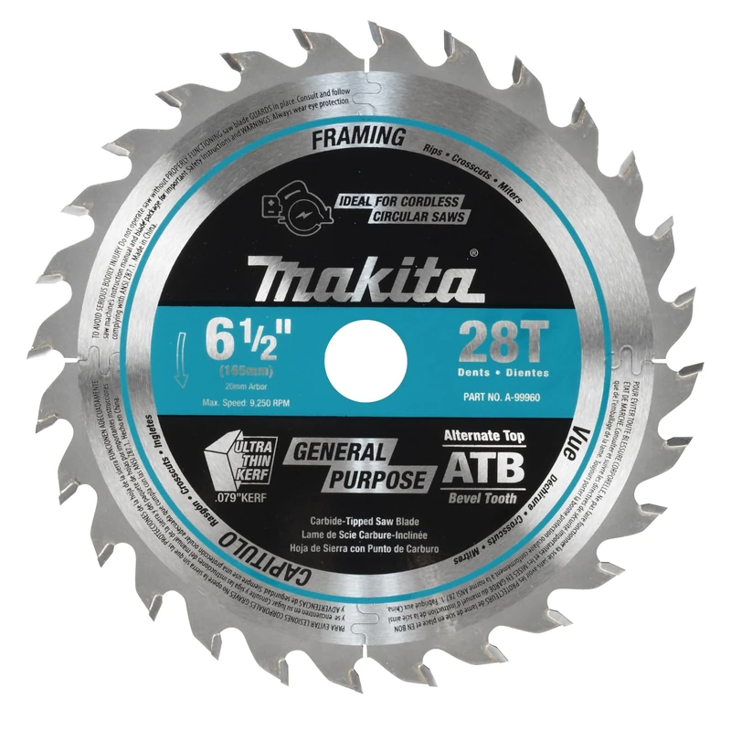 Makita B-56758 Specialized Saw Blade for Plunge Saws 165x20x28T