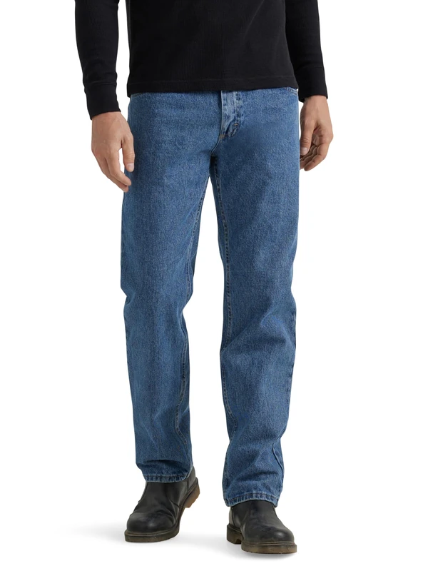 Wrangler Authentics Men's Authentics Mens Classic Regular-fit Jean Jeans, Dark Rinse, 34W / 31L