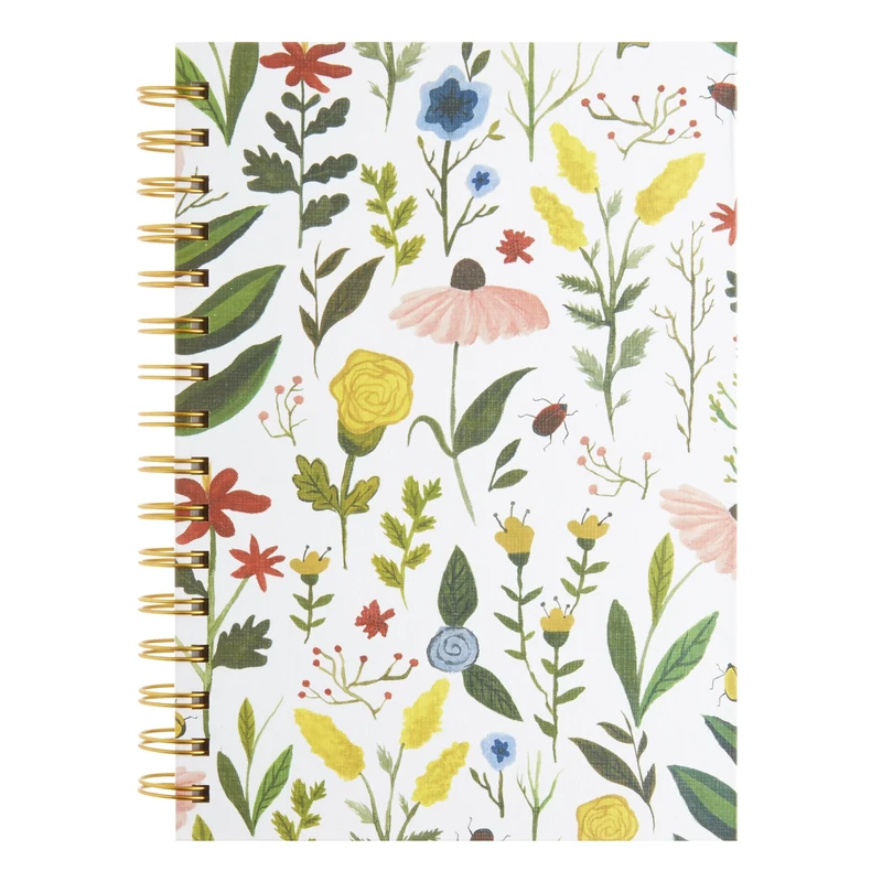 C.R. Gibson Romantic Floral Spiral Notebook and Pen Set, 160 pgs. - Image 1