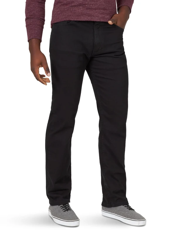 Wrangler Authentics Men's Classic 5-Pocket Regular Fit Cotton Jean, Black, 34W x 38L