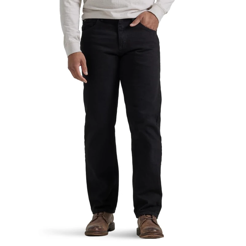 Wrangler Authentics Men's Authentics Big & Tall Classic Relaxed Fit Jean, Black, 54W / 32L