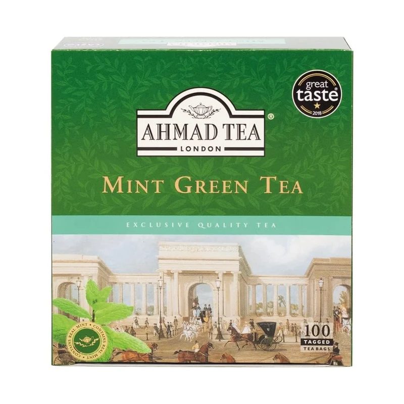 Ahmad Tea 100 Teabags, Mint Green, Green Tea, 1 x 100 Teabags