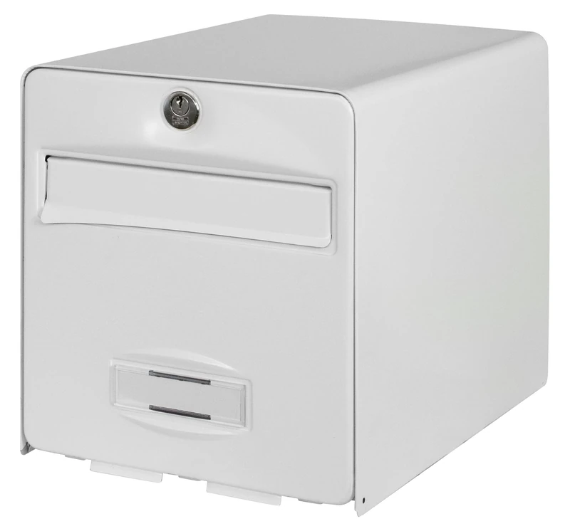 Burg-Wächter BALthazar White 1P Mailbox, White, Pre-lacquered Galvanized Steel