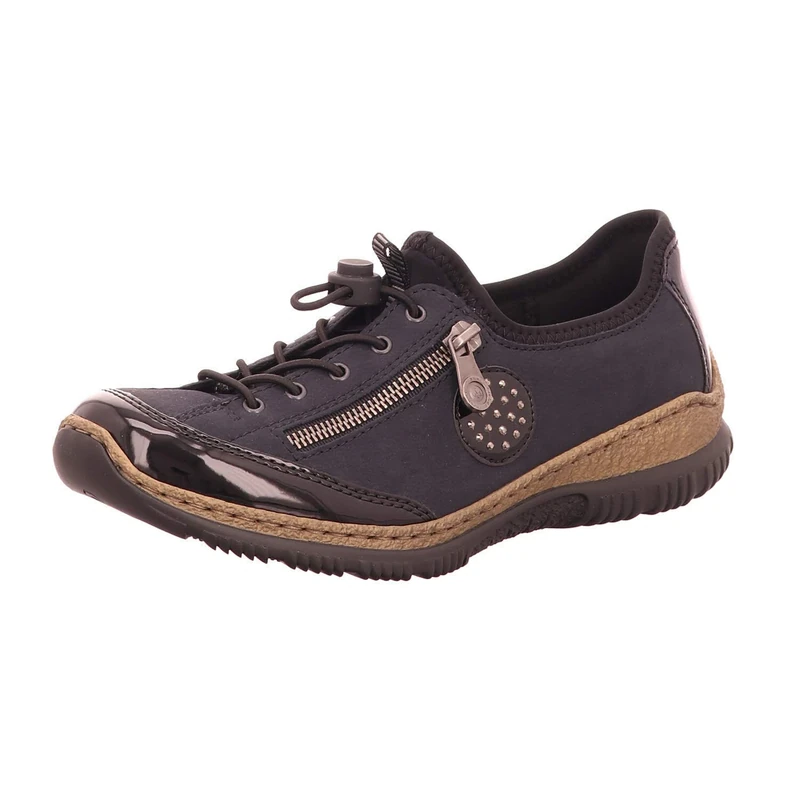 Rieker , Women’s Slip On Trainers, Blue (Schwarz/Pazifik/Baltik/Schwarz 01), UK (38 EU)