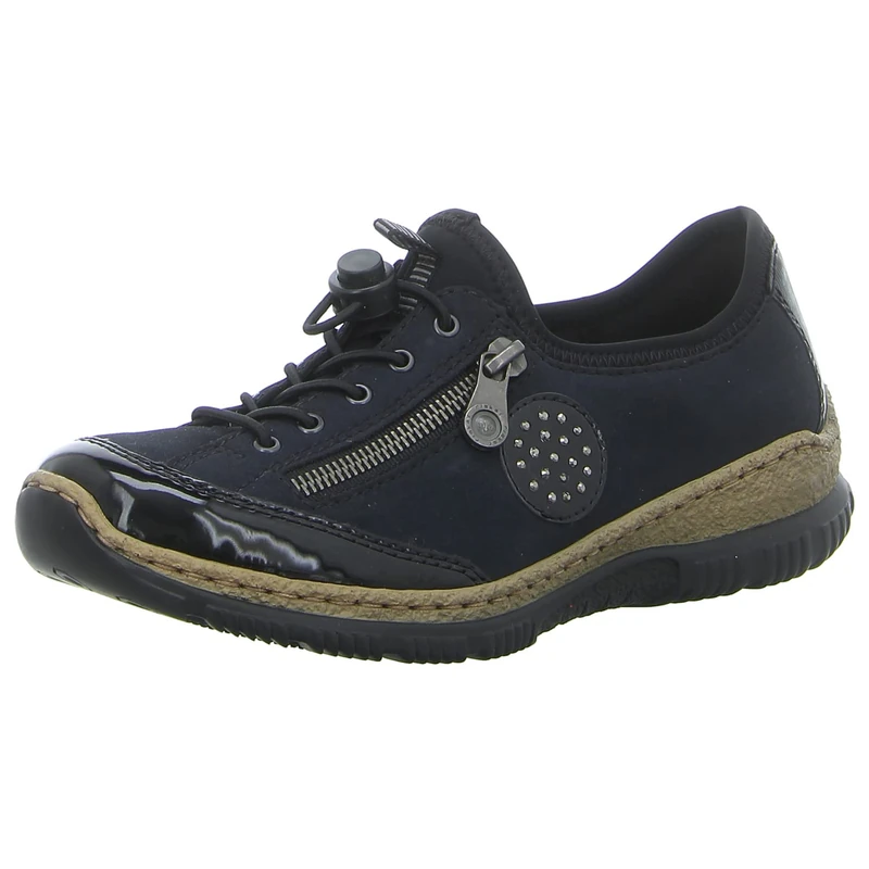 Rieker , Women’s Slip On Trainers, Blue (Schwarz/Pazifik/Baltik/Schwarz 01), UK (39 EU)