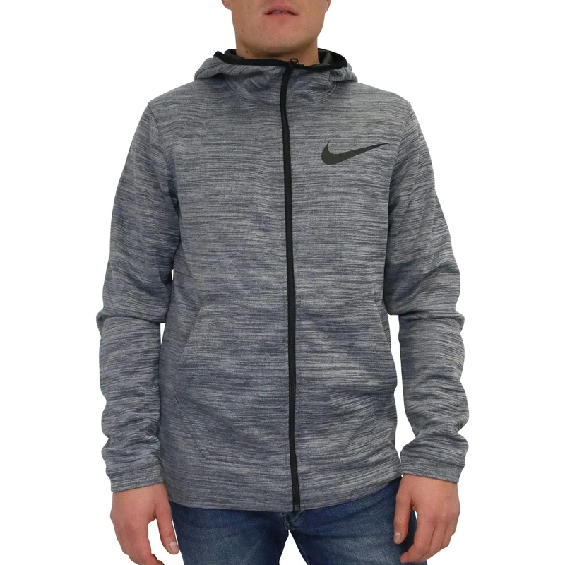 Nike Men Spotlight full zip hoodie Men's Hooded Jacket - Grey Heather/Black, M