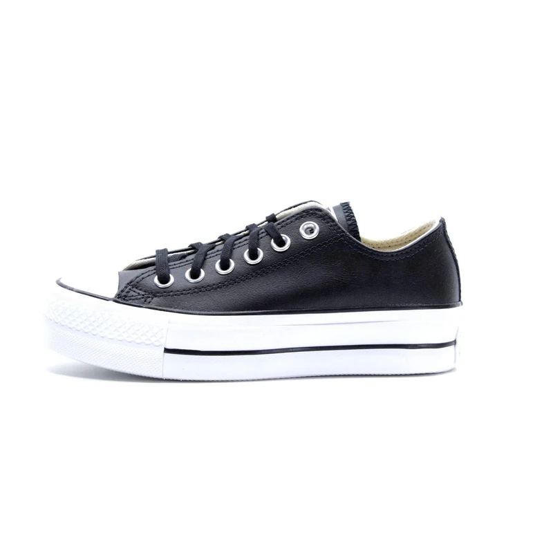 Converse All Star Low Platform Black White Leather - 5 UK