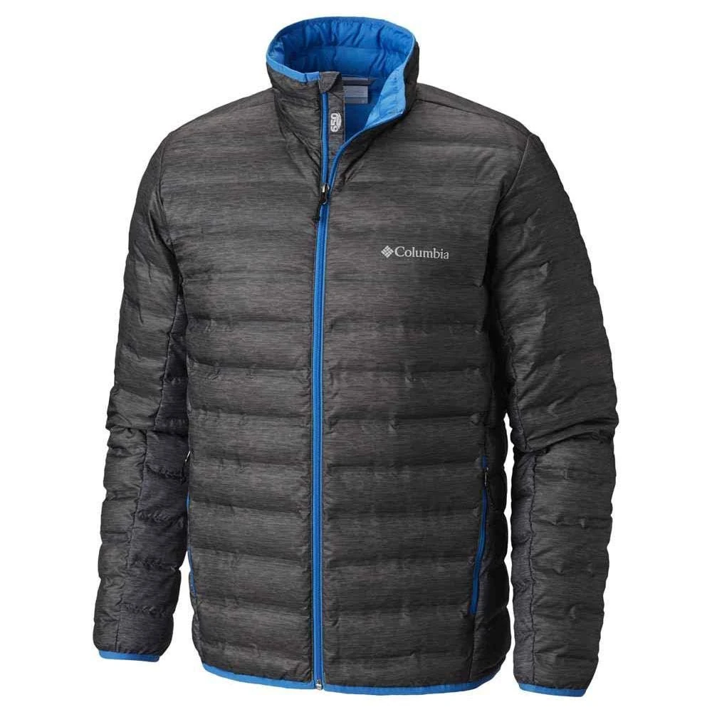 Columbia Men's Lake 22 Down Jacket, Puffer Down Jacket, Charcoal Heather Print, Size L