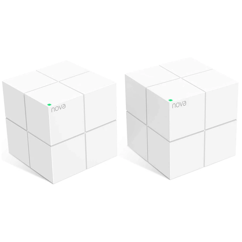 Tenda Nova MW6 Mesh WiFi System - Whole Home WiFi Mesh - 4000 sq.ft Coverage - Dual-Band AC1200 - Gigabit Ports - Easy Setup - Replaces Router & Extender - Works with Alexa - 2-Pack