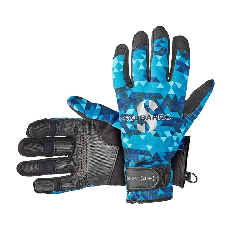 Scubapro Tropic Gloves 1.5 AEGAN L Cold Water Regulator Kit Unisex-Adult, Blue, L