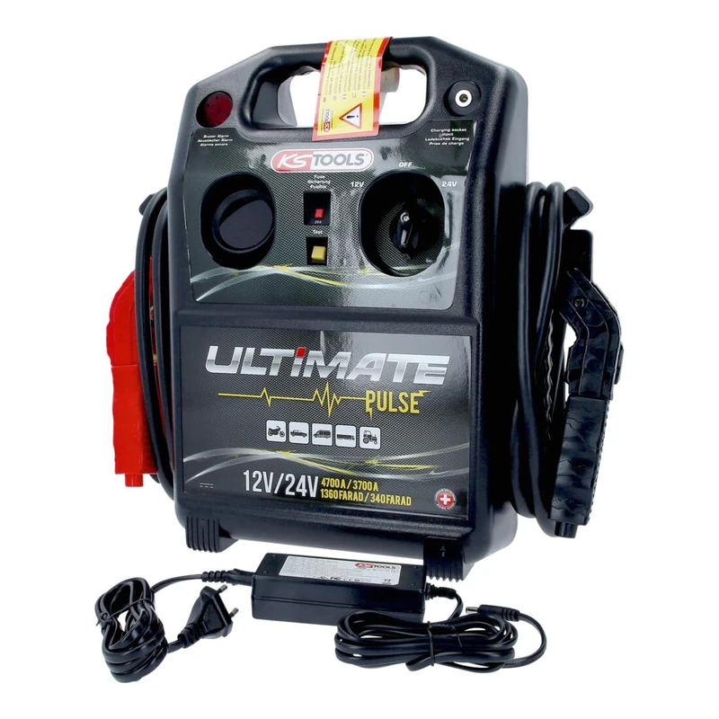 KS Tools 550.1850 Condenser Start System 12V / 24V - 4700A / 3700A, White