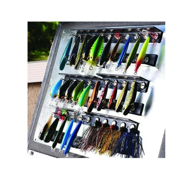 T-H Marine Tackle Titan Lure Hangar Storage System - Boat Mounted Magnetic Fishing Lure Holder and Organizer - Can Be Configured to Fit Any Boat or Dock - Black
