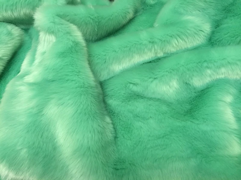 CRS VENDOR LTD. Super Luxury Faux Fur Fabric Material - PLUSH SEA GREEN