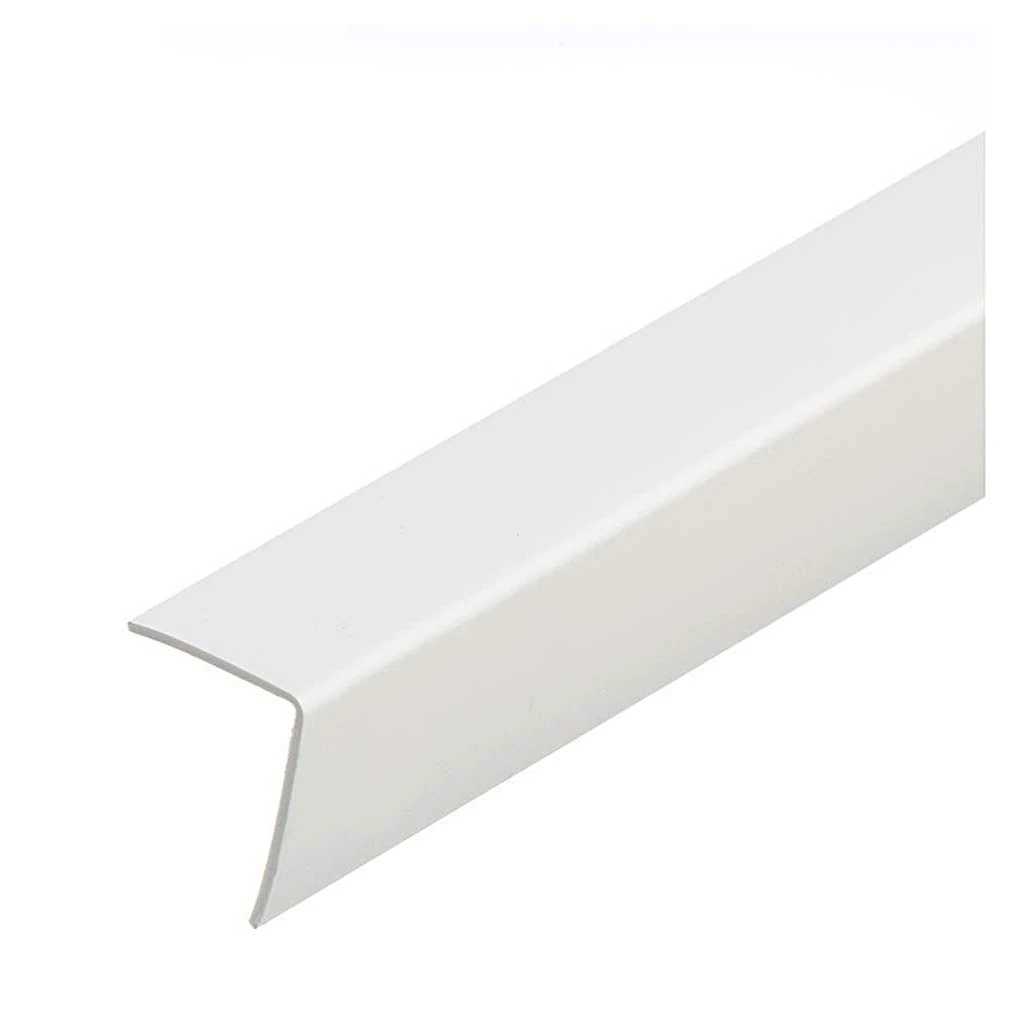 White Plastic PVC Corner 90 Degree 1 Meters Angle Trim Wall Corner Guard Edge Protector TMW Profiles (50mm x 50mm x 1M)