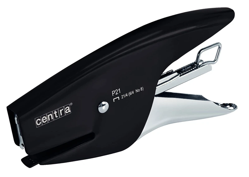 Esselte Centra 626151 Stapler P21, Compatible with Staples 21/4 mm, Black, Black