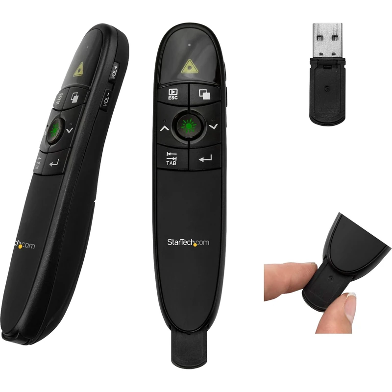 StarTech.com Wireless Presentation Remote with Red Laser Pointer - 90 ft. - PowerPoint Presentation Clicker for Mac & Windows (PRESREMOTE) - Image 1