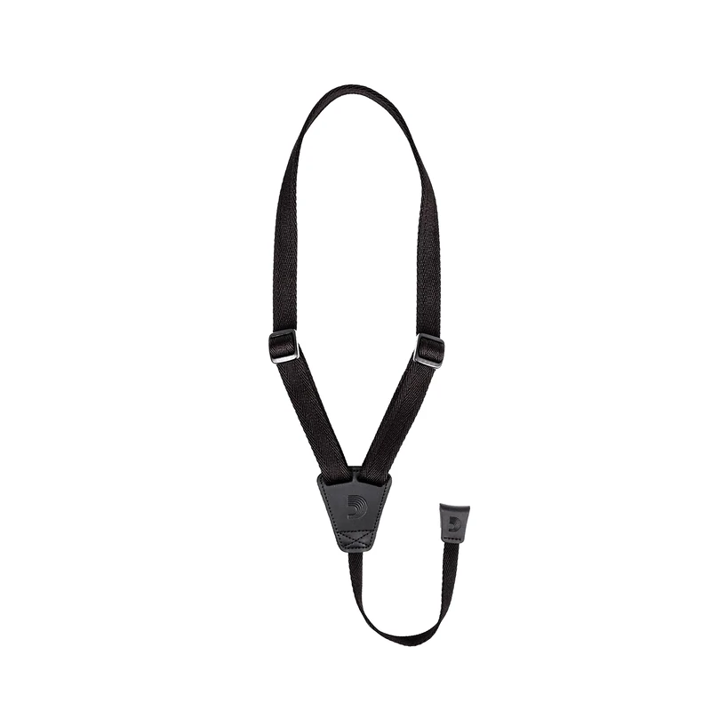 D'Addario Ukulele Strap - Clip On - Eco-Comfort - Ukelele Strap No Drill Needed - Black