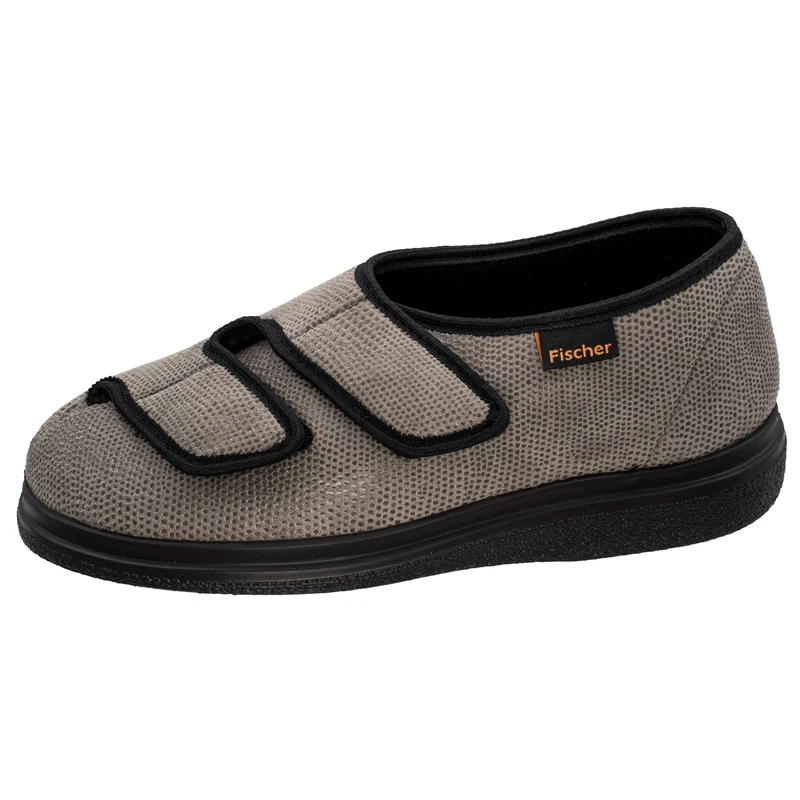 Fischer Markenschuh Unisex Ortho Flat Slippers, Grey 666, 10 UK