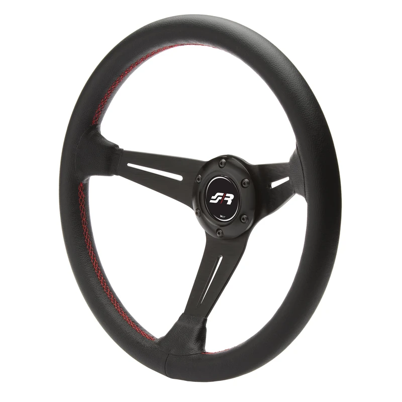 Simoni Racing CLASS Genuine Leather Steering Wheel, Universal Black