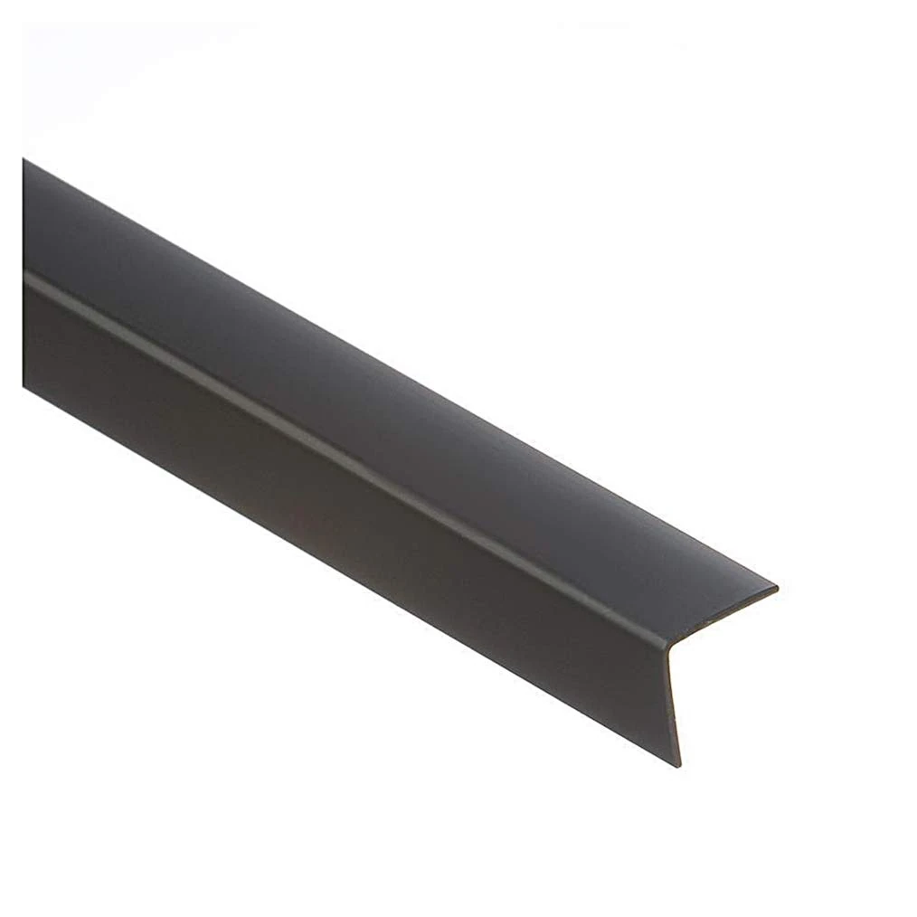 Black Plastic PVC Corner 90 Degree 1 Meters Angle Trim Wall Corner Guard Edge Protector TMW Profiles (10mm x 10mm x 1M)