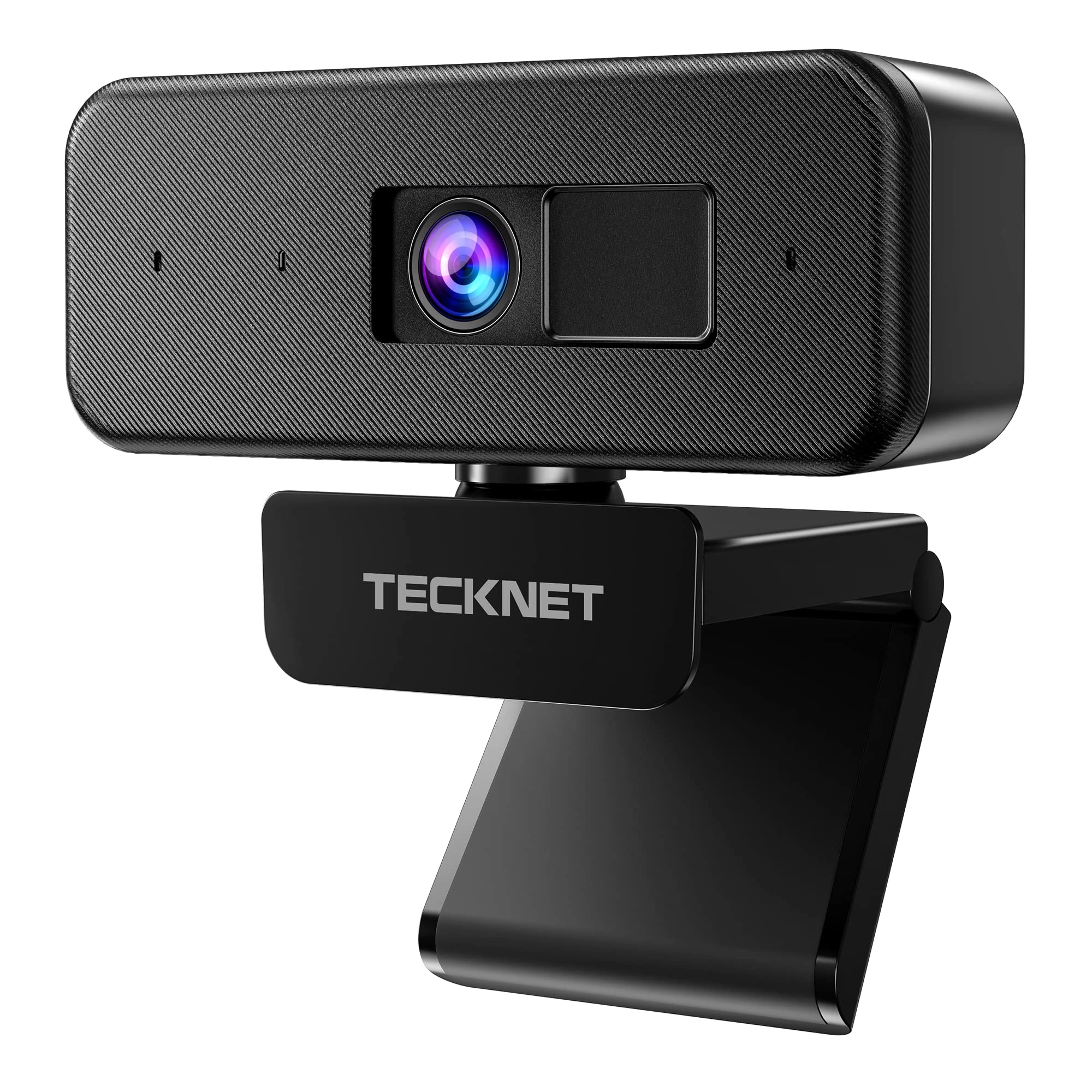 TECKNET Full HD 1080P Webcam with Microphone, 110° View, Privacy Cover for Online Calling/Conference, Zoom/Skype/Facetime/YouTube, 36-Month Warranty
