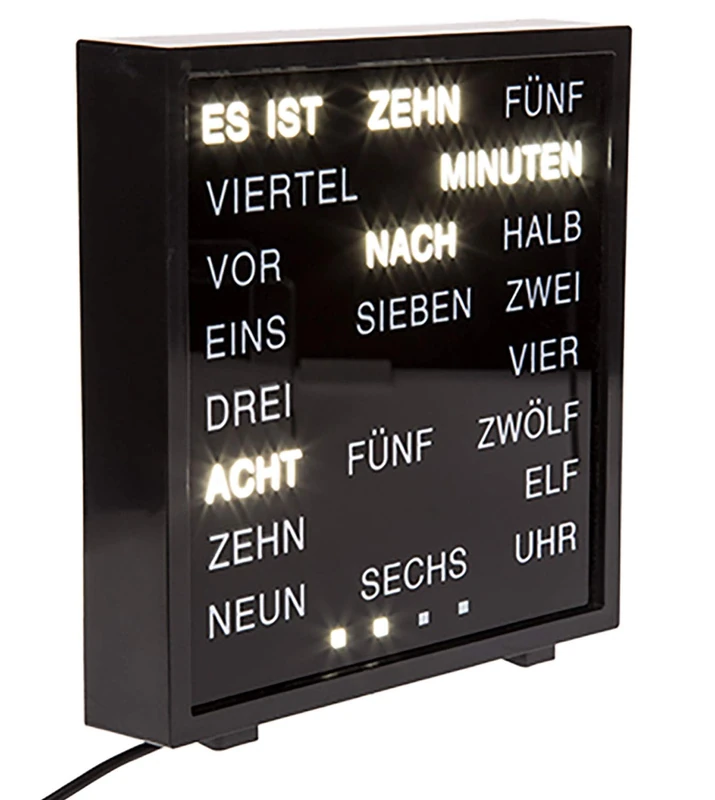 ootb Out of The Blue LED Clock with German Word Display