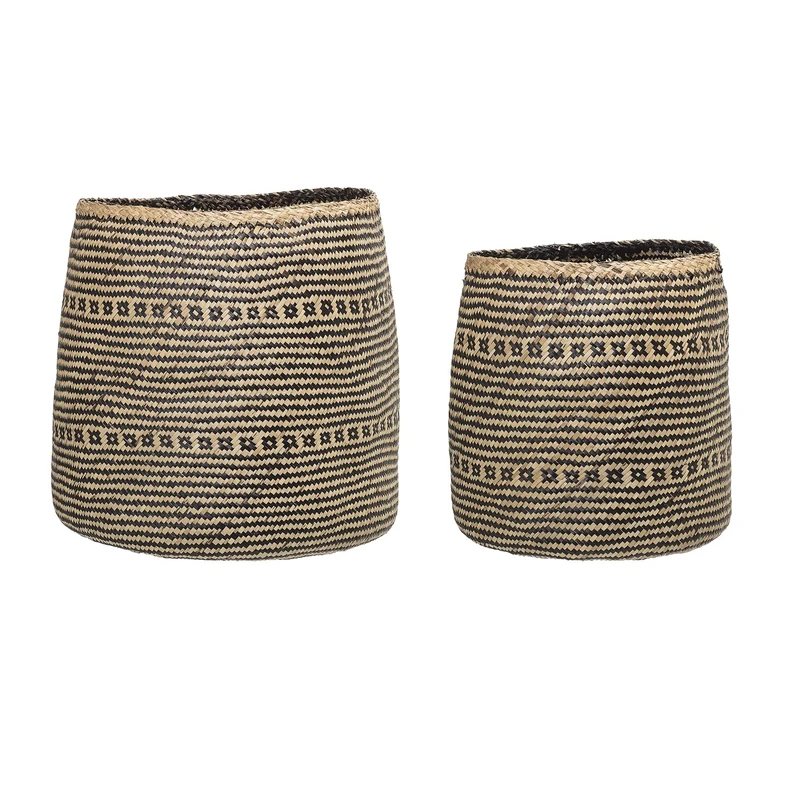 Bloomingville Basket Black Seagrass Set of 2