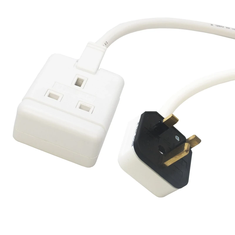 1, 2, 4 Gang White 13amp Professional Trailing Socket Extension Lead Mains Power (40m)