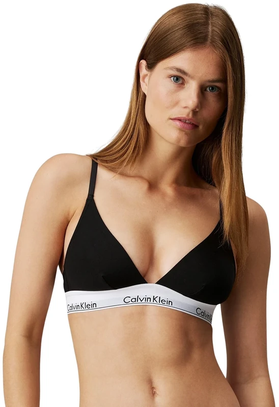 Calvin Klein Women Triangle Unlined Cup Bra Unpadded, Black (Black), M