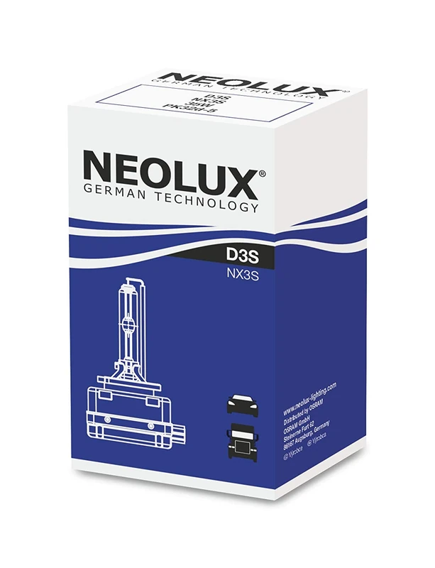 NEOLUX Standard D3S, xenon headlight bulb for cars and trucks, NX3S, 4300 K, 42V, 35W, folding box (1 bulb), White