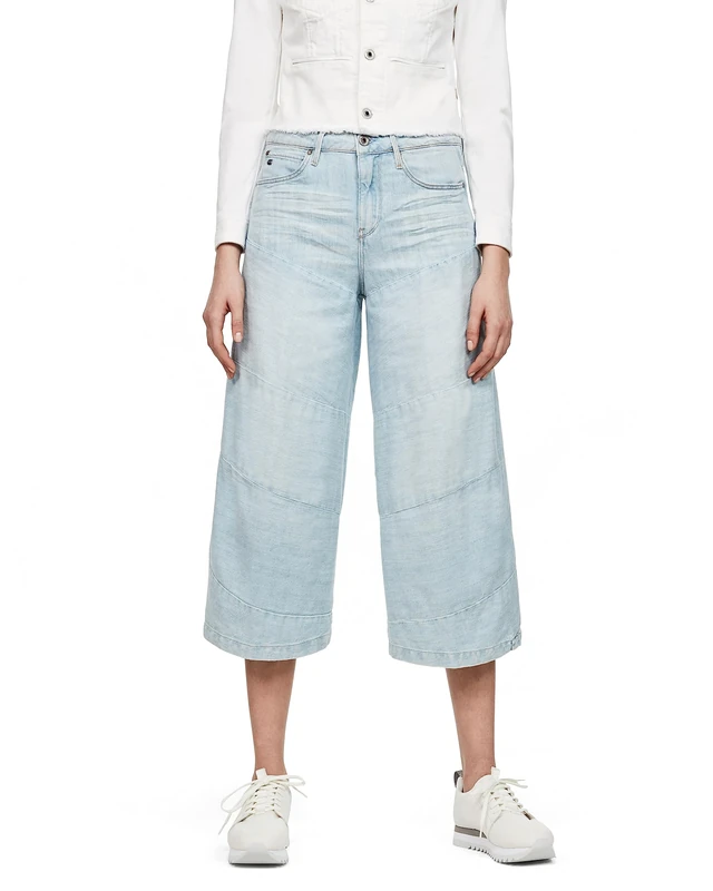 G-STAR RAW Women's Spiraq 3D High Waist Culotte, Blue (lt aged D08058-9640-424), 26 - Image 1
