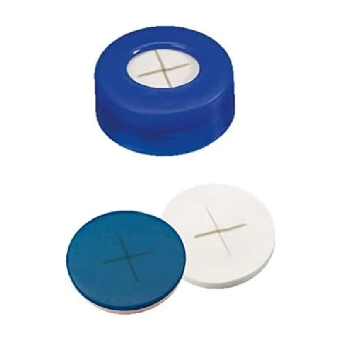 Neochrom 7 0759 PE Schnappringk Appen, ND11, Septum Silicone White PTFE Blue Cross Protection, Blue (Pack of 100)