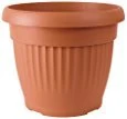 Prosper Plast Corinthian style Round Planter/Flower Pot (40cm,Terracotta)