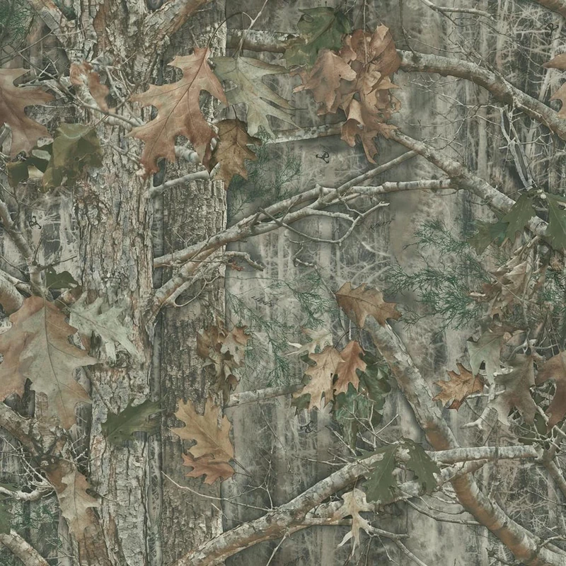RoomMates RMK11081WP Green and Brown Kanati Camo Peel and Stick Wallpaper 20.5" x 16.5 feet - Image 1