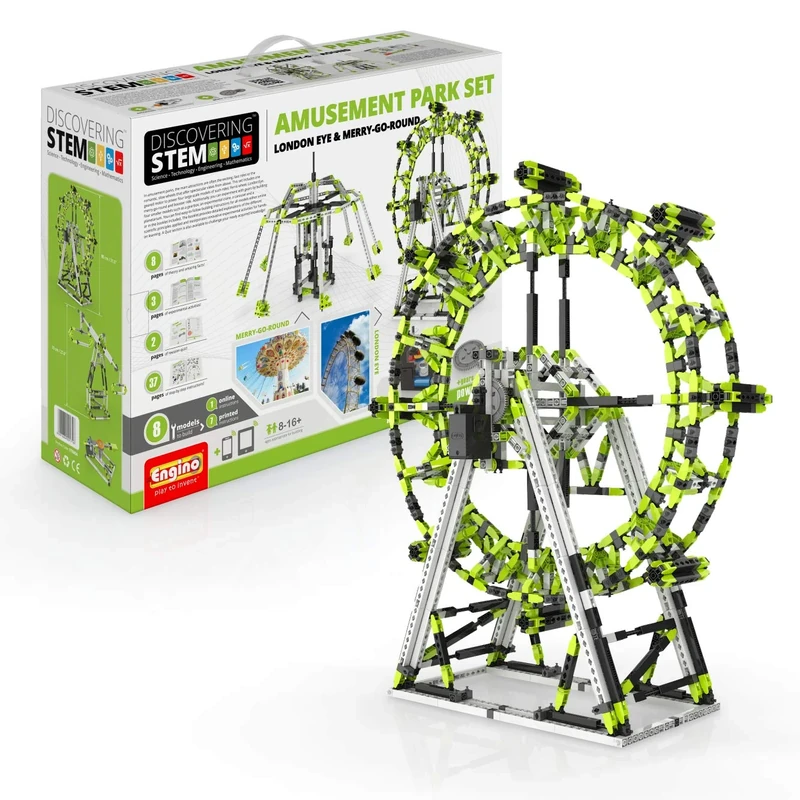Engino Stem London Eye and Ferris Wheel Amusement Park Set