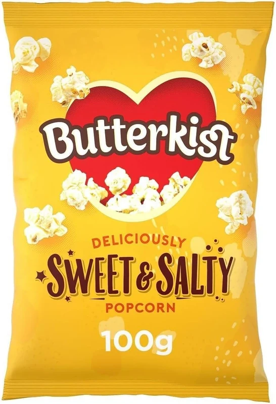 Butterkist - SWEET & SALTY popcorn 100g - 150 Calories Per Serving - Gluten Free, No Artificial Colours or Flavours, Suitable for Vegetarians