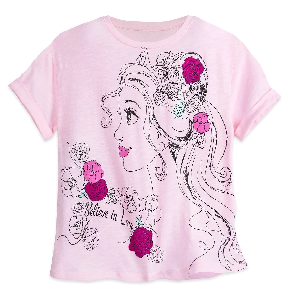 Disney Store Princess Belle Pink Tee T-Shirt Shirt - Pink - X-Small