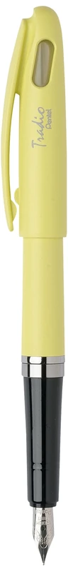 Pentel Tradio Pack of 12 Fountain Pens Pastel Yellow