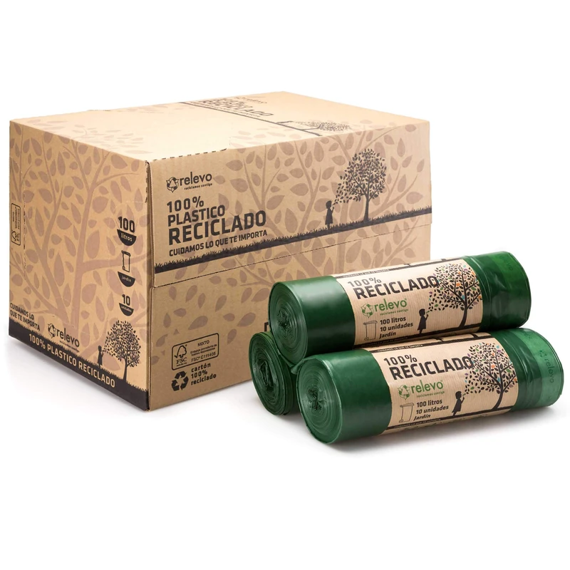 Relevo 100% Recycled Bin Liners, Heavy Duty - Image 1