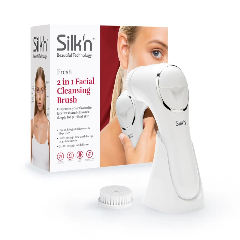 Silk'n Fresh - Facial Cleansing Brush with Dispenser for Cleansing Lotion - Facial Cleansing and Skin Massage