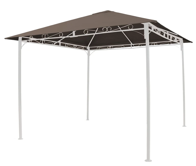 GRASEKAMP Qualität seit 1972 Universal Replacement Roof 293 x 293 cm Polyester Taupe with UV Protection, Water-Repellent