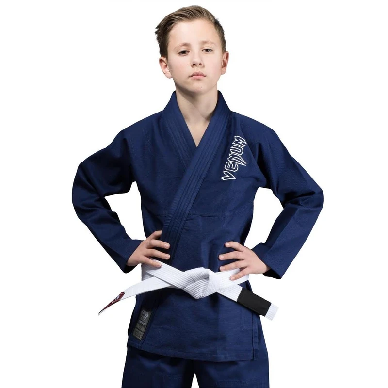 Venum, Contender Kids BJJ Gi (Free white belt included), Unisex Kids, C2, Navy Blue
