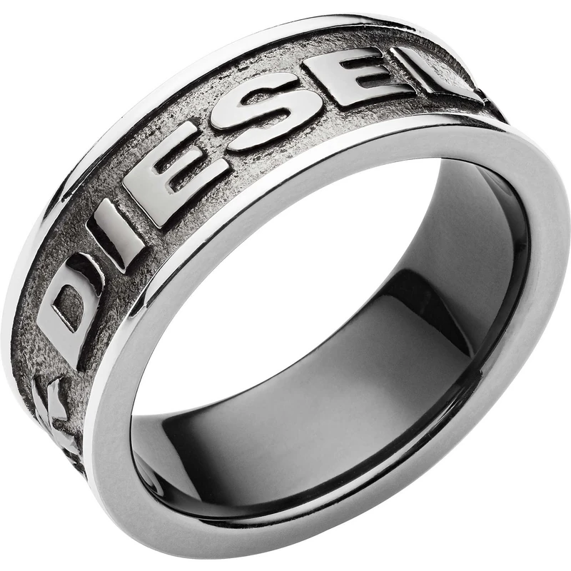 Diesel Ring for Women Steel, 8, 9, 10, 11.5 Gunmetal Stainless Steel Ring, DX1108060
