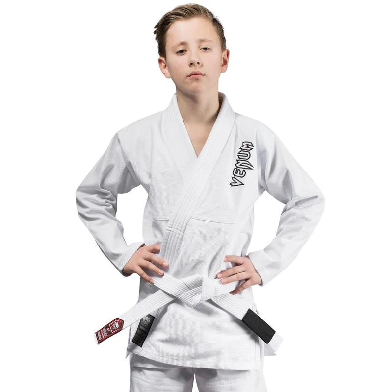 Venum, Contender Kids BJJ Gi (Free white belt included), Unisex Kids, C3, White