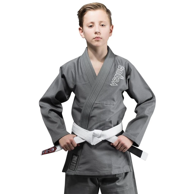Venum, Contender Kids BJJ Gi (Free white belt included), Unisex Kids, C00, Grey