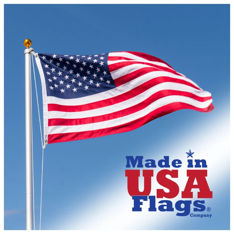 American Flag Heavy Duty 5x8 Premium Commercial Grade 2 ply Polyester 100% Made in USA Tough Durable Fade Resistant All Weather SEWN STRIPES EMBROIDERED STARS