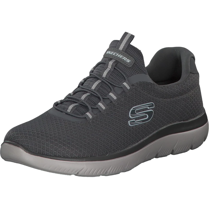 Skechers Men's Summits Trainers, Grau Charcoal Mesh Trim Charcoal, 6.5 UK