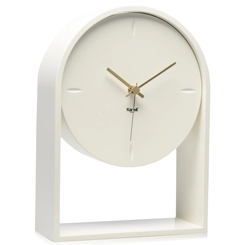 Kartell Air du Temps Table Clock, Plastic, White, 21.5 x 8 x 30 cm