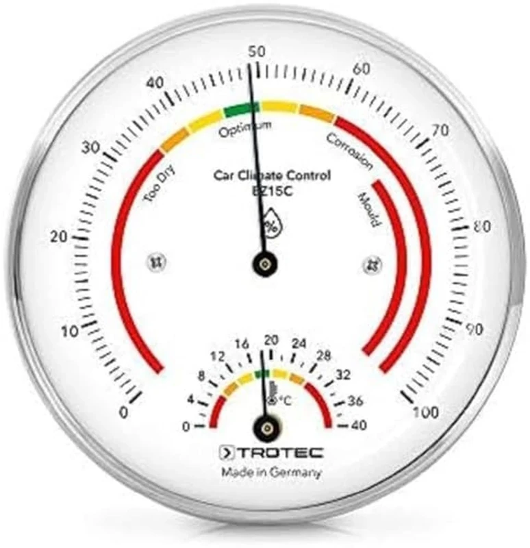 TROTEC BZ15C Thermohygrometer Hygrometer Thermometer Measuring Range 0°C to 40°C / 0% to 100% Measurement of Relative Humidity and Air Temperature Easy to Read and Interpretation
